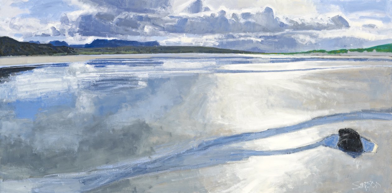 湿沙，阿奇纳海德，2011 年（布面油画） 作者 查尔斯·辛普森