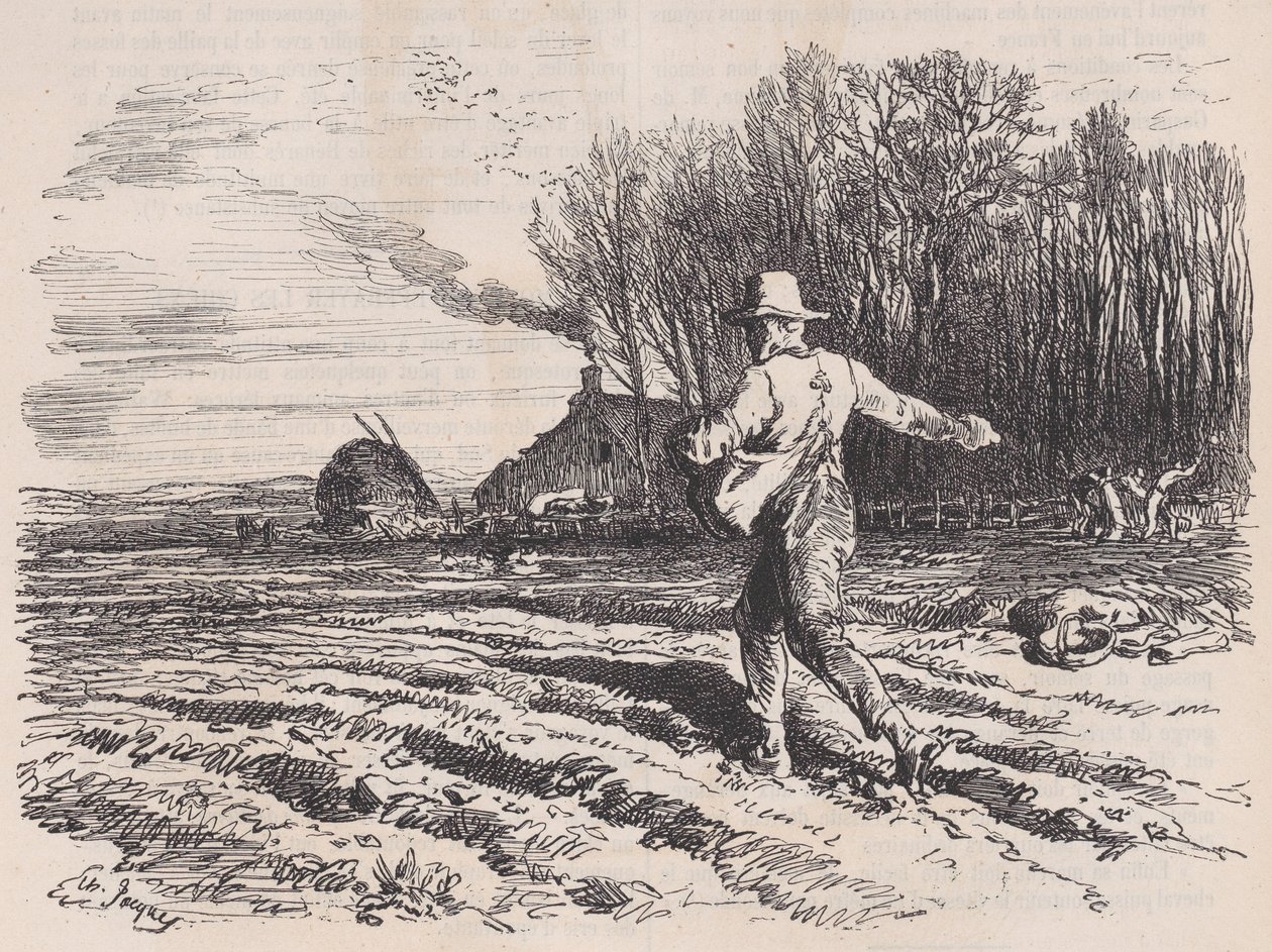 散落的种子》，来自《皮托雷斯克杂志》，1857年5月。 作者 查尔斯·塔米西耶