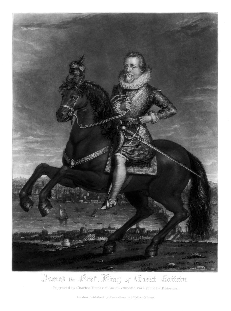 詹姆斯一世（James I），英国国王，1816年。 作者 查尔斯·特纳