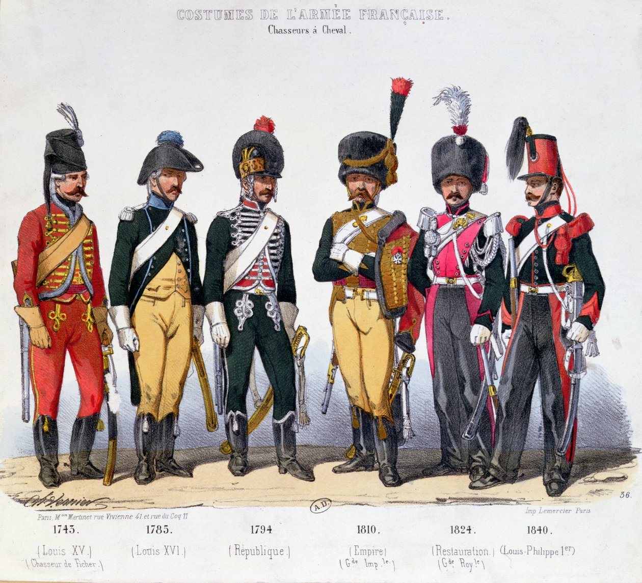 1743年至1840年间法国骑兵队的服饰 作者 查尔斯·韦尼尔