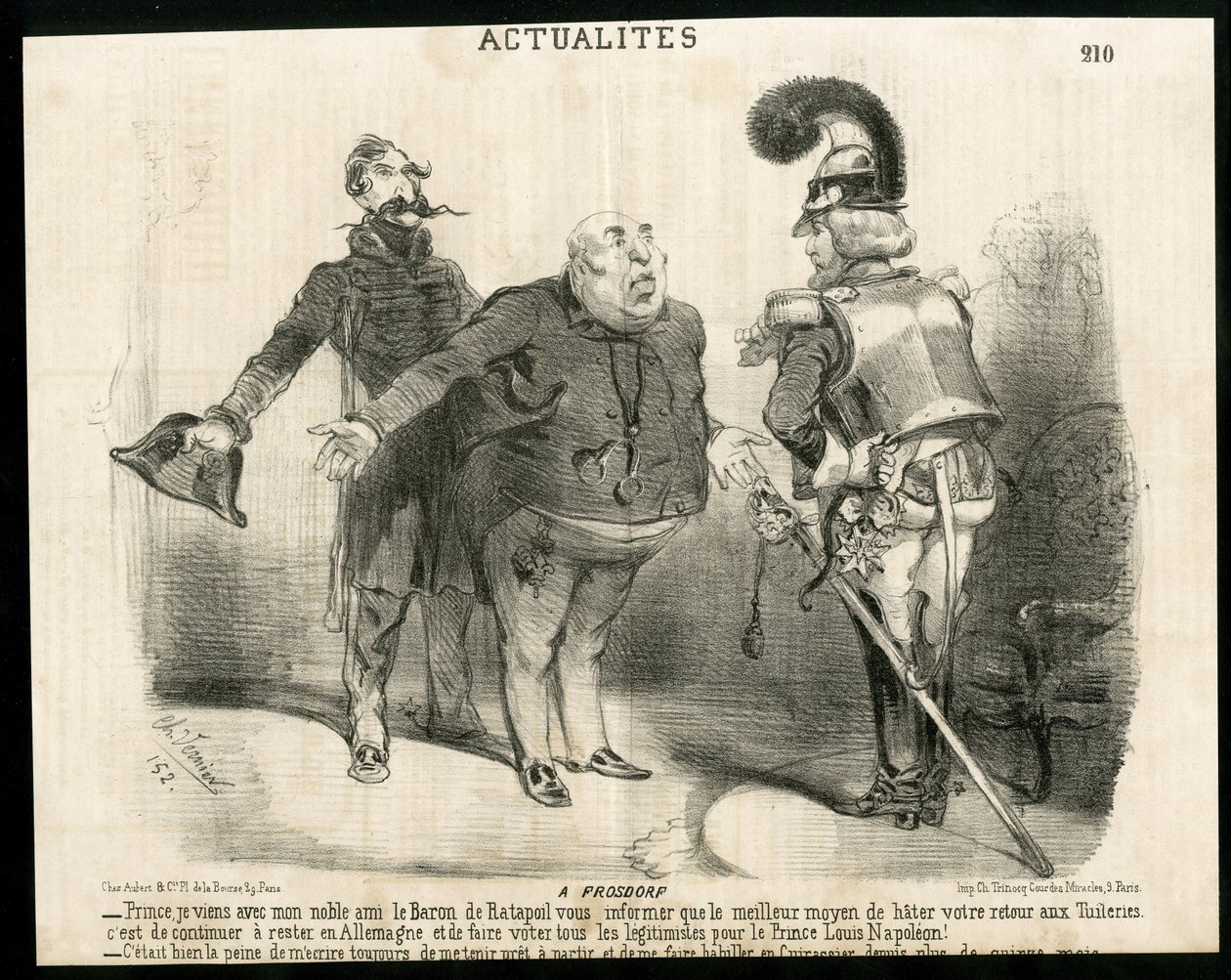 Charles Vernier (?-1887)在Le Charivari上的插图 - 关于 - 德国普鲁士，共和国总统，Frosdorf - Ratapoil 作者 查尔斯·韦尼尔