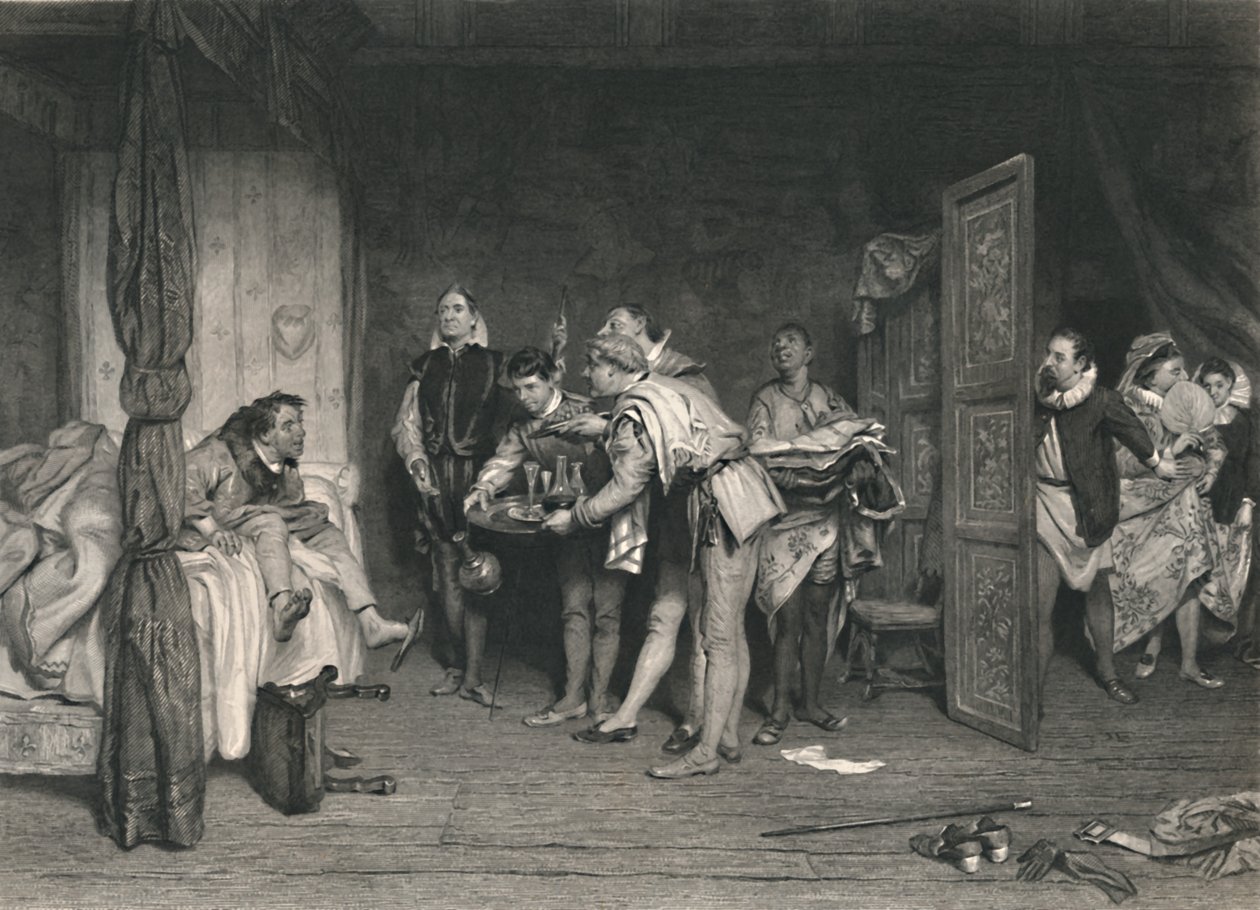 Christopher Sly Taming the Strew，摄于1870年。 作者 查尔斯·W·夏普