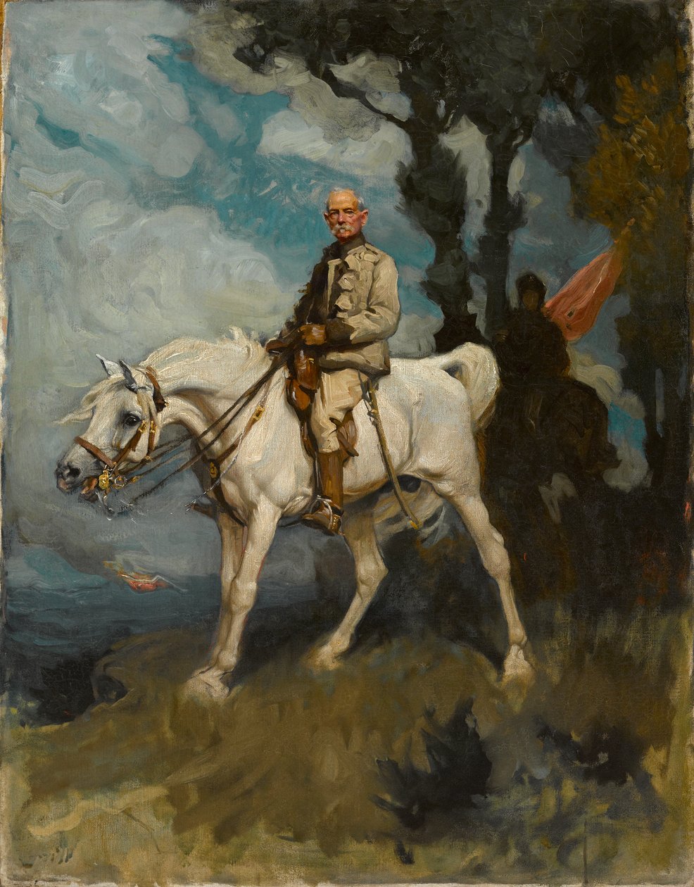 Frederick Sleigh Roberts 将军骑在他的马 Vonolel 上 作者 查尔斯·威灵顿·弗斯