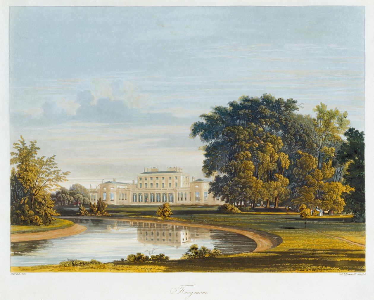 Frogmore，来自The Royal of the Royal Residences，由William James Bennett（1787-1844）镌刻，作者William Henry Pyne（1769-1843），1819年 作者 查尔斯怀尔德