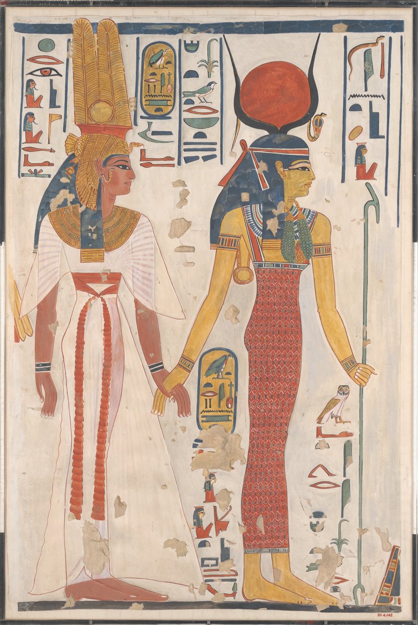 伊西斯（Isis）领导的纳夫塔里（Queen Nefertari）女王公元前1279年至1213年 作者 查尔斯·威尔金森