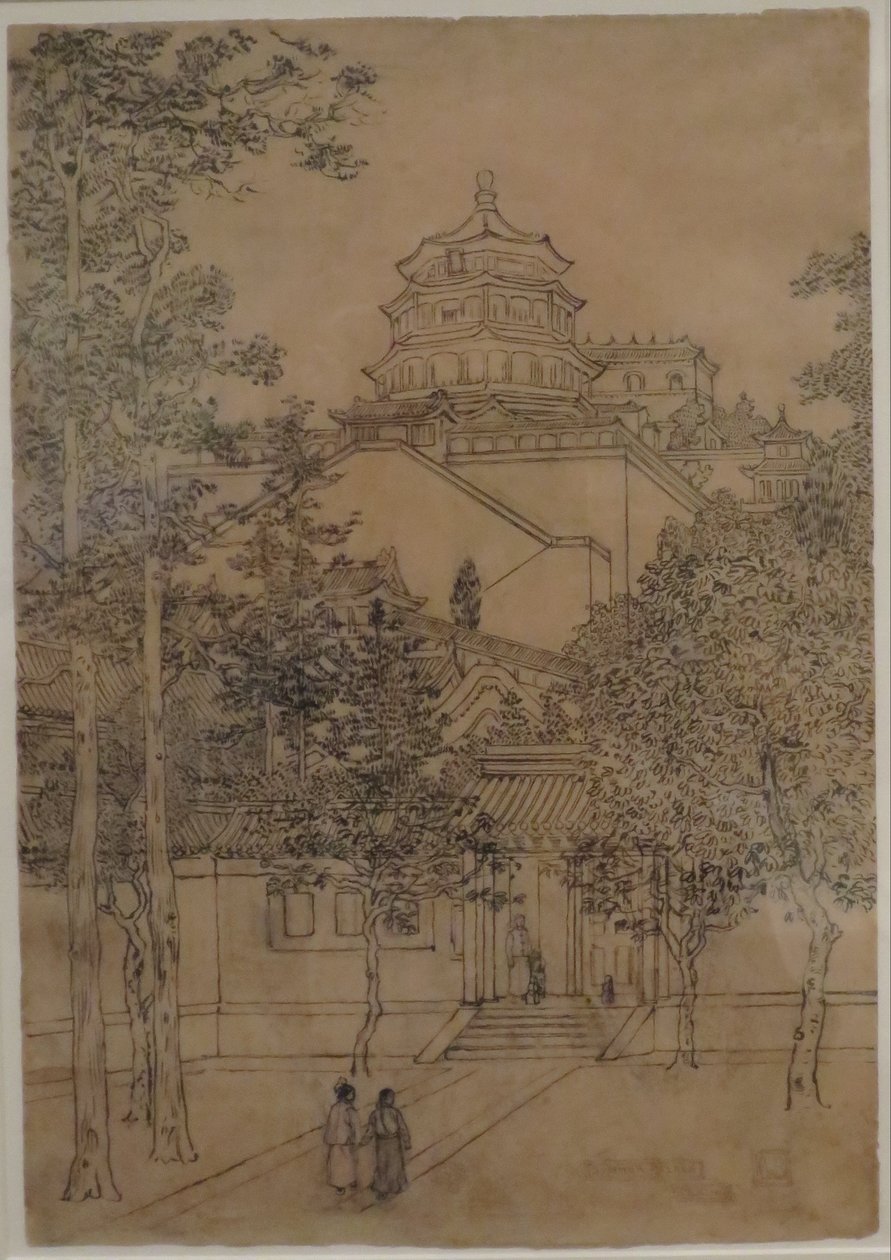 查尔斯-W-巴特利特的作品 "北京颐和园"，HMA 28114 作者 查尔斯·威廉·巴特利特