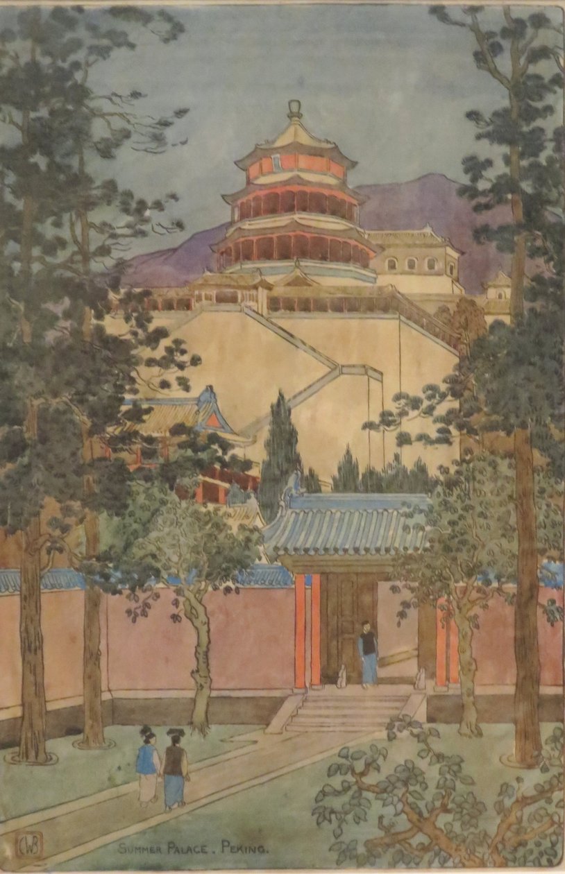 查尔斯-W-巴特利特的作品 "北京颐和园"，HMA 28530 作者 查尔斯·威廉·巴特利特