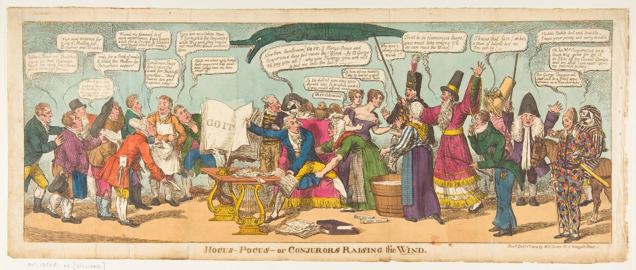 Hocus Pocus-or Conjurors Raiseing Wind，1814年10月1日。 作者 查尔斯·威廉姆斯