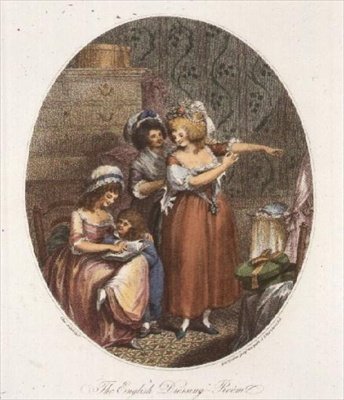 英国更衣室，由PW Tomkins（1760-1840）（aquatint）刻（另见64847,64848和64850） 作者 查尔斯·安塞尔之后