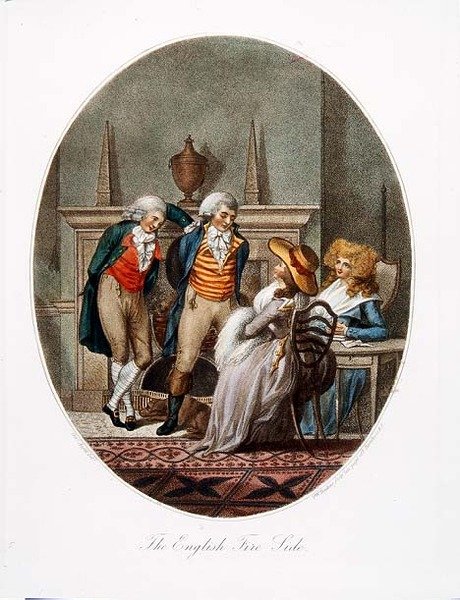 英国火边，由PW Tomkins（1760-1840）（aquatint）雕刻（另见64847,64848和64849） 作者 查尔斯·安塞尔之后