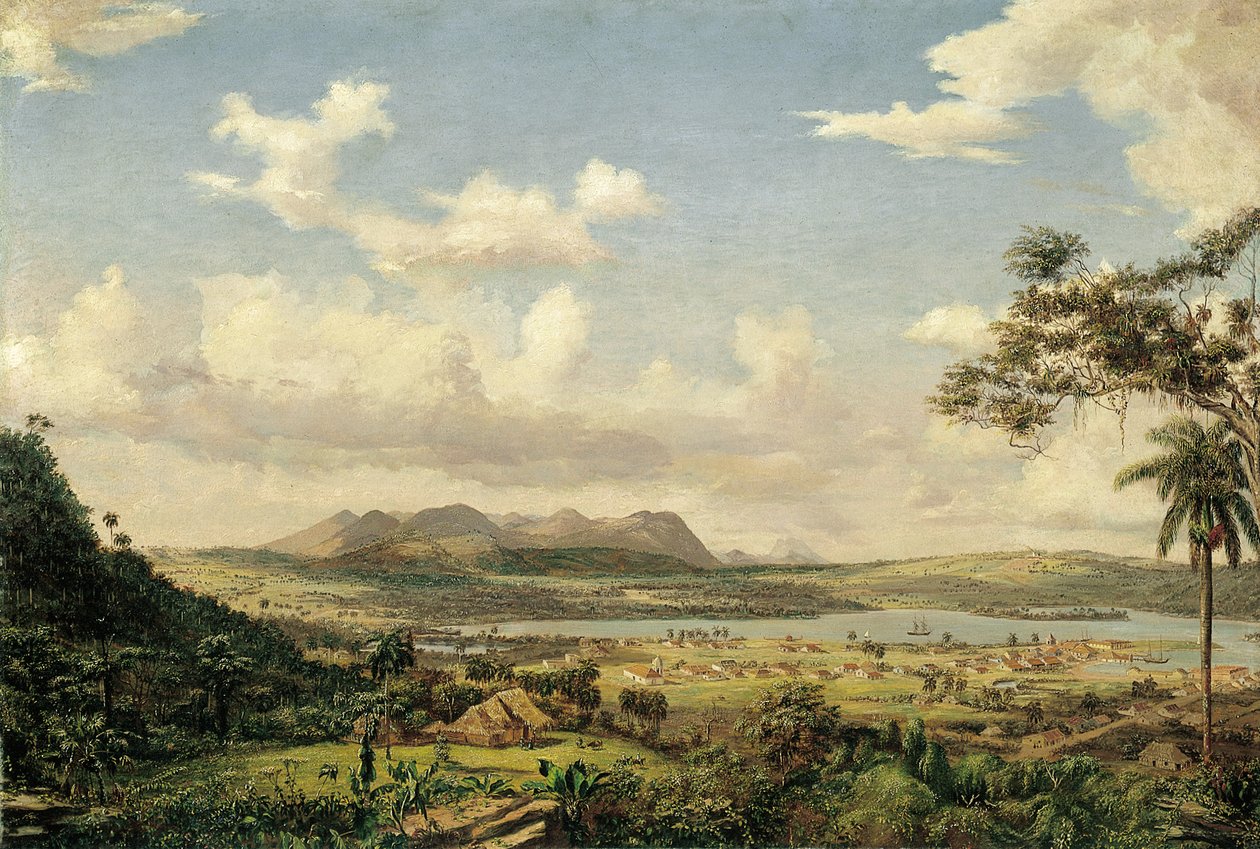 哈瓦那湾，古巴，c.1854-61布面油画 作者 查尔斯·德·沃尔夫·布朗内尔