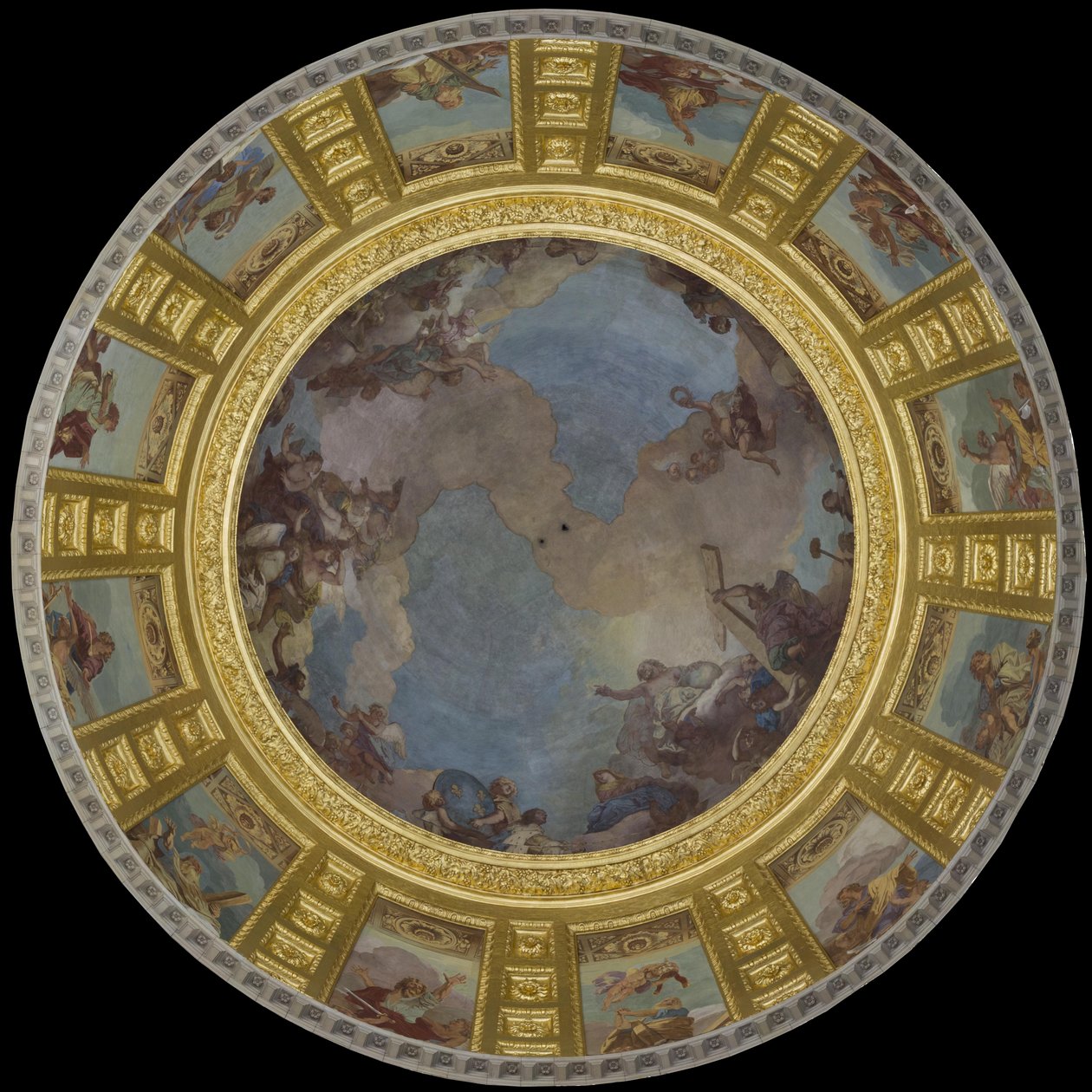 荣耀中的圣路易1702-1707 (壁画) 作者 查尔斯·德拉福斯