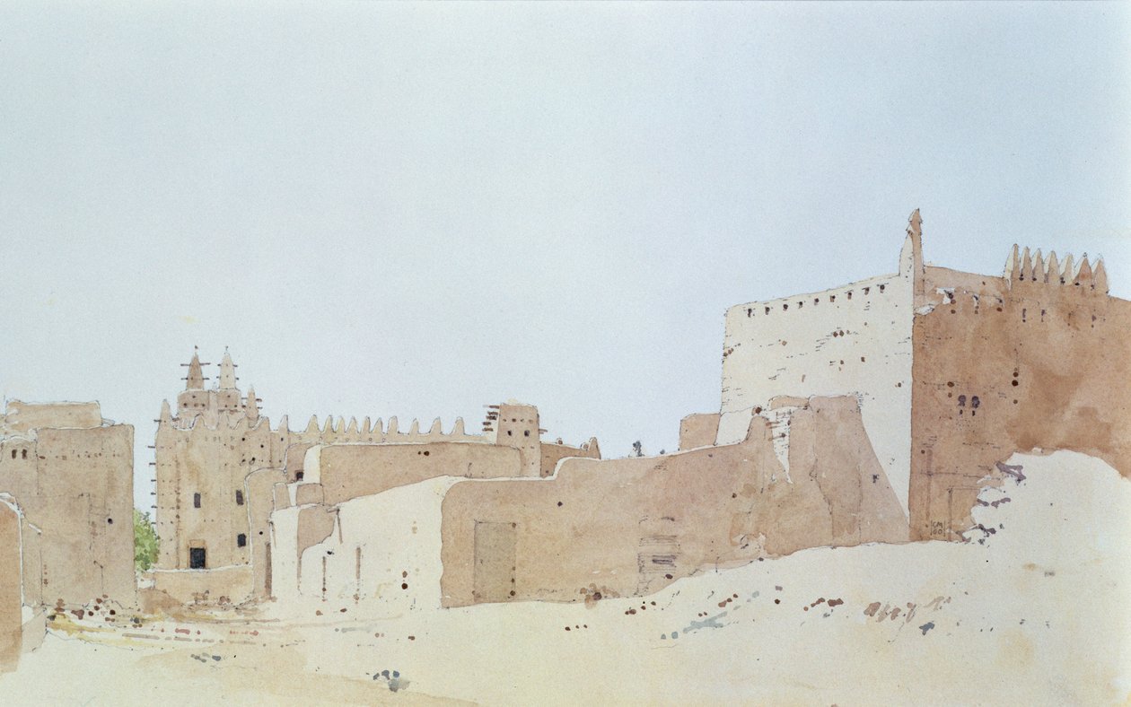 Djenne（Mali）Grande Mosquee，2000年，星期一 作者 查理米勒