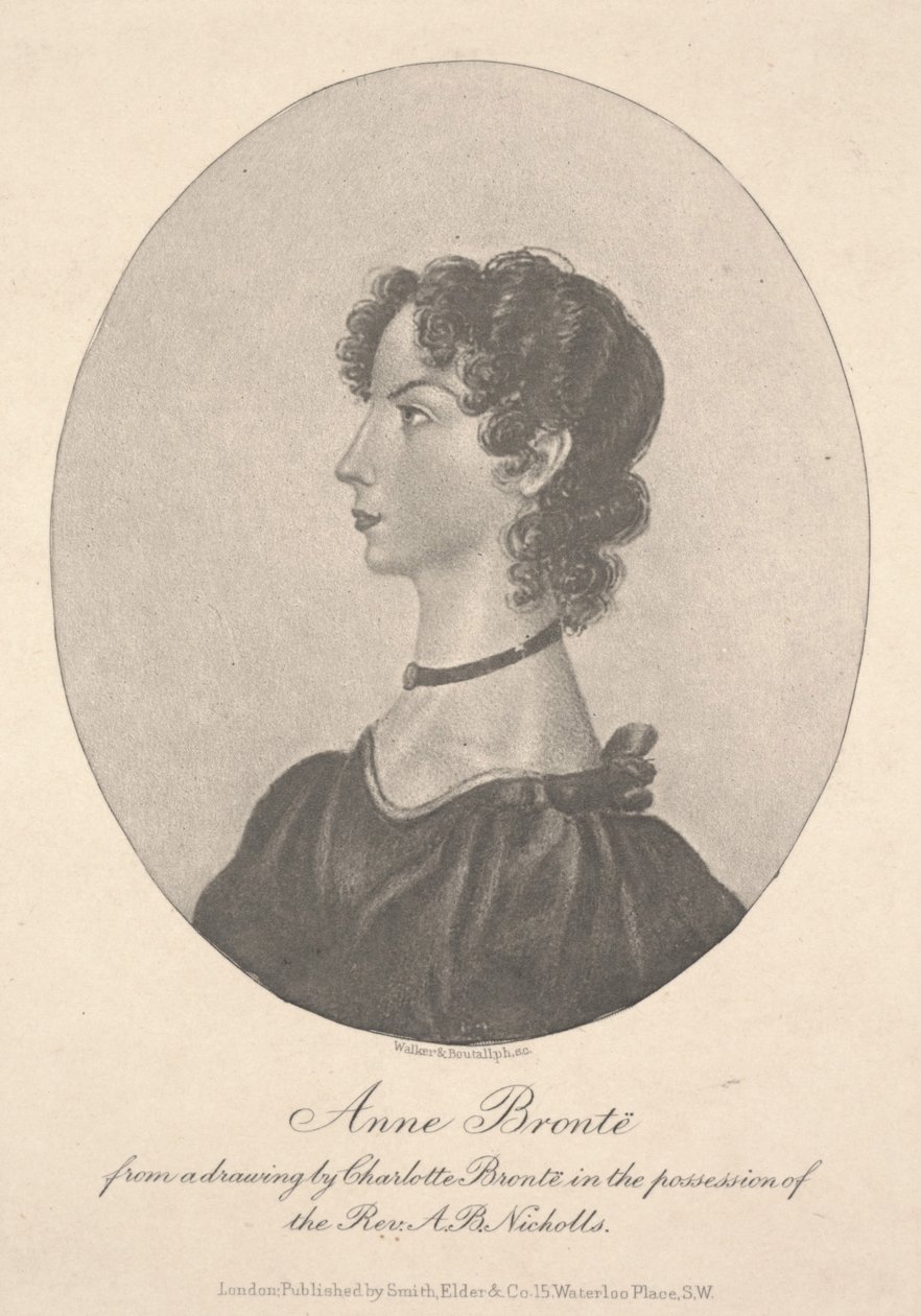 安妮·勃朗特（AnneBrontë），由沃克与布托（Walker＆Boutall）刻，约1836年至49年（刻版） 作者 夏洛特·勃朗特