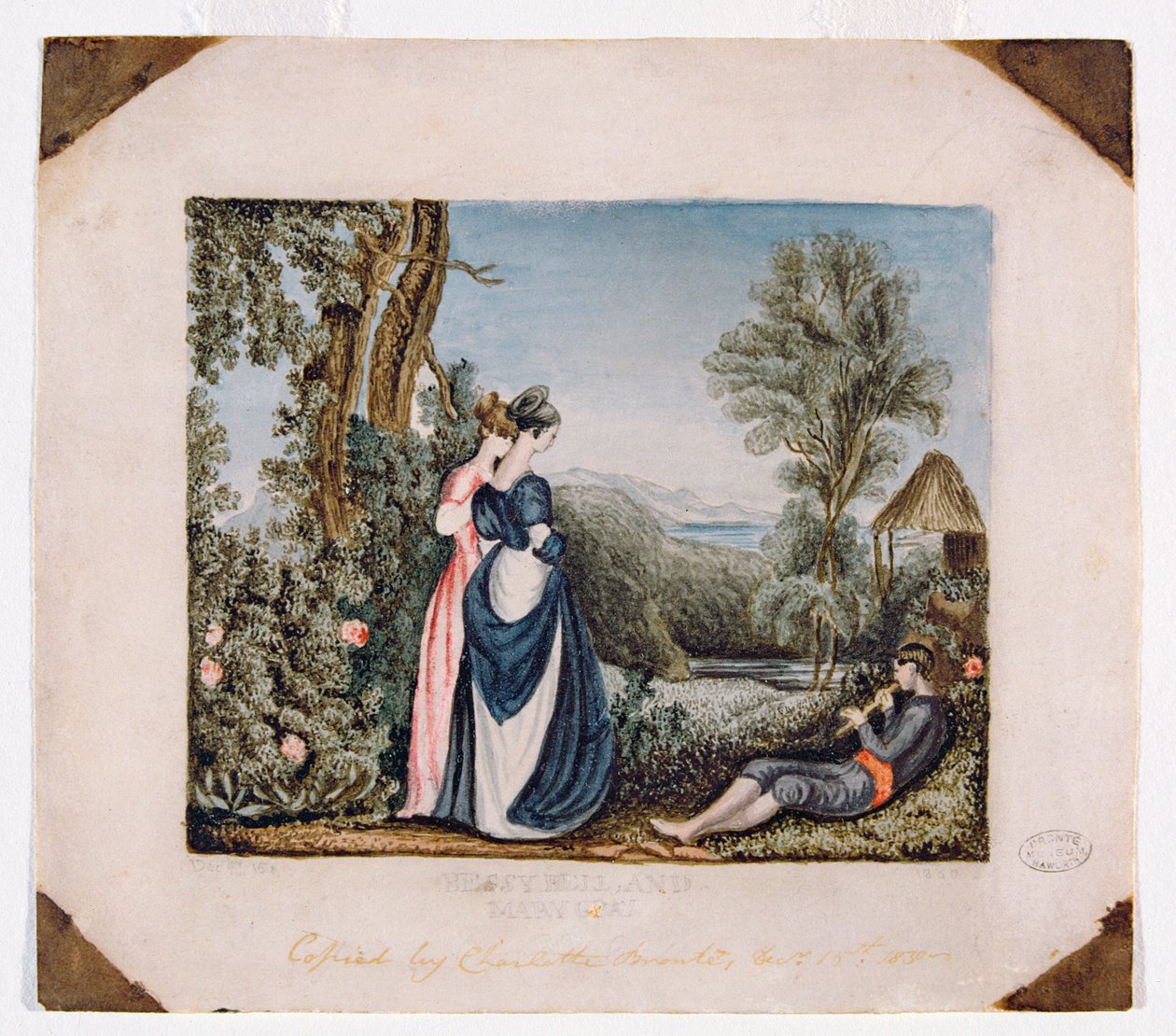 Bessy Bell和Mary Gray，1830年（纸上写着） 作者 夏洛特·勃朗特
