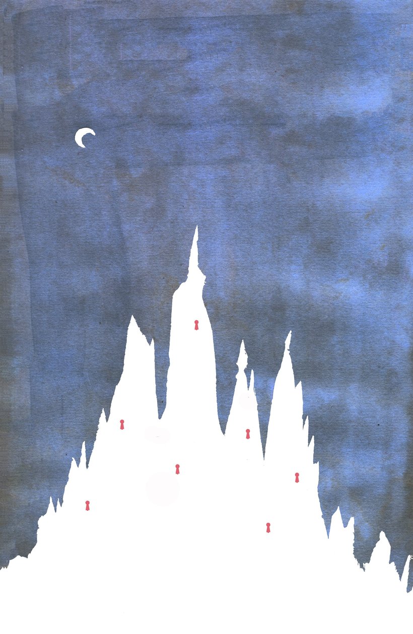 蓝胡子的城堡, 2013 (水墨和数字) 作者 夏洛特奥尔