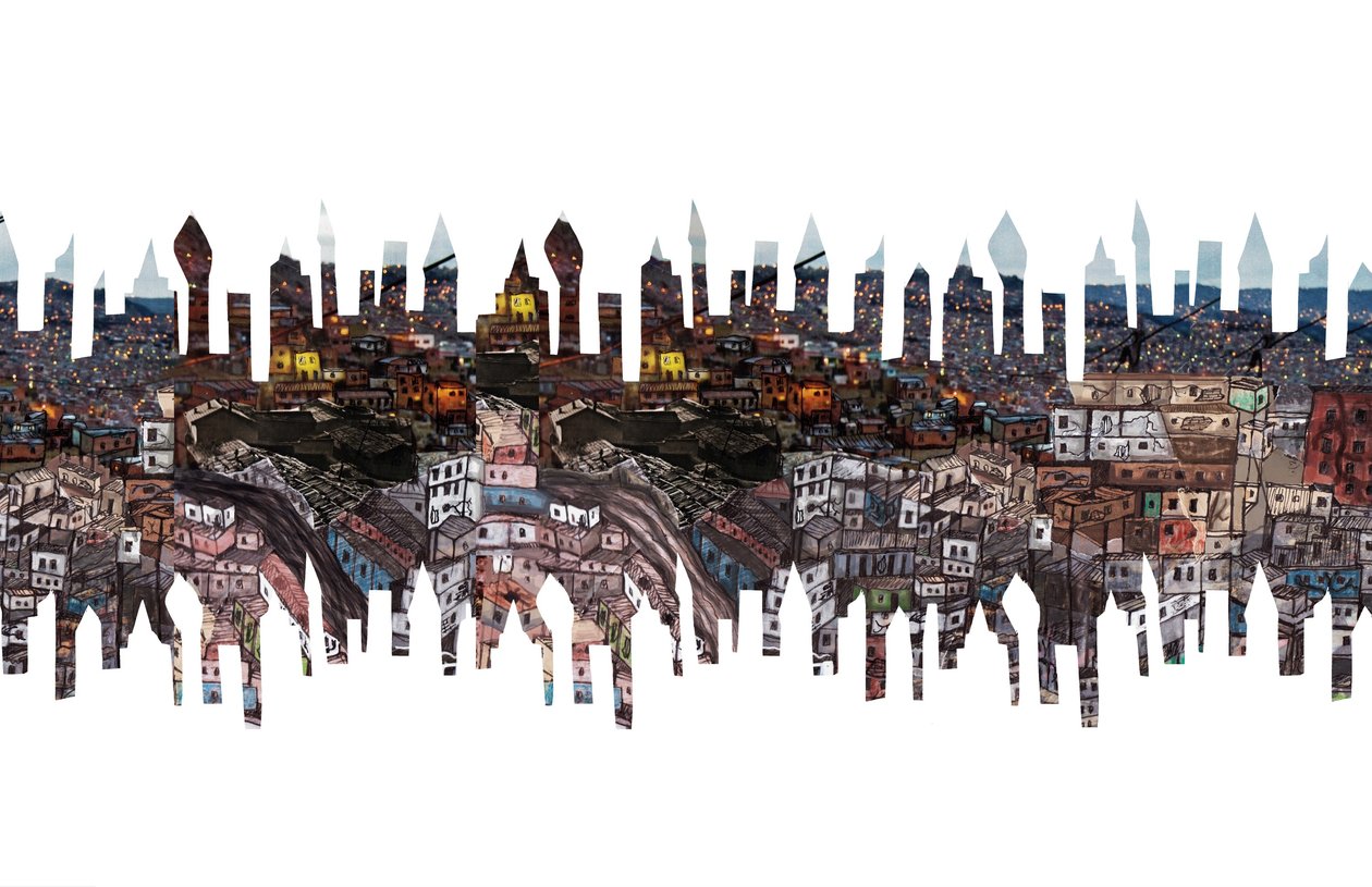 城市幻影，2011（拼贴画） 作者 夏洛特奥尔