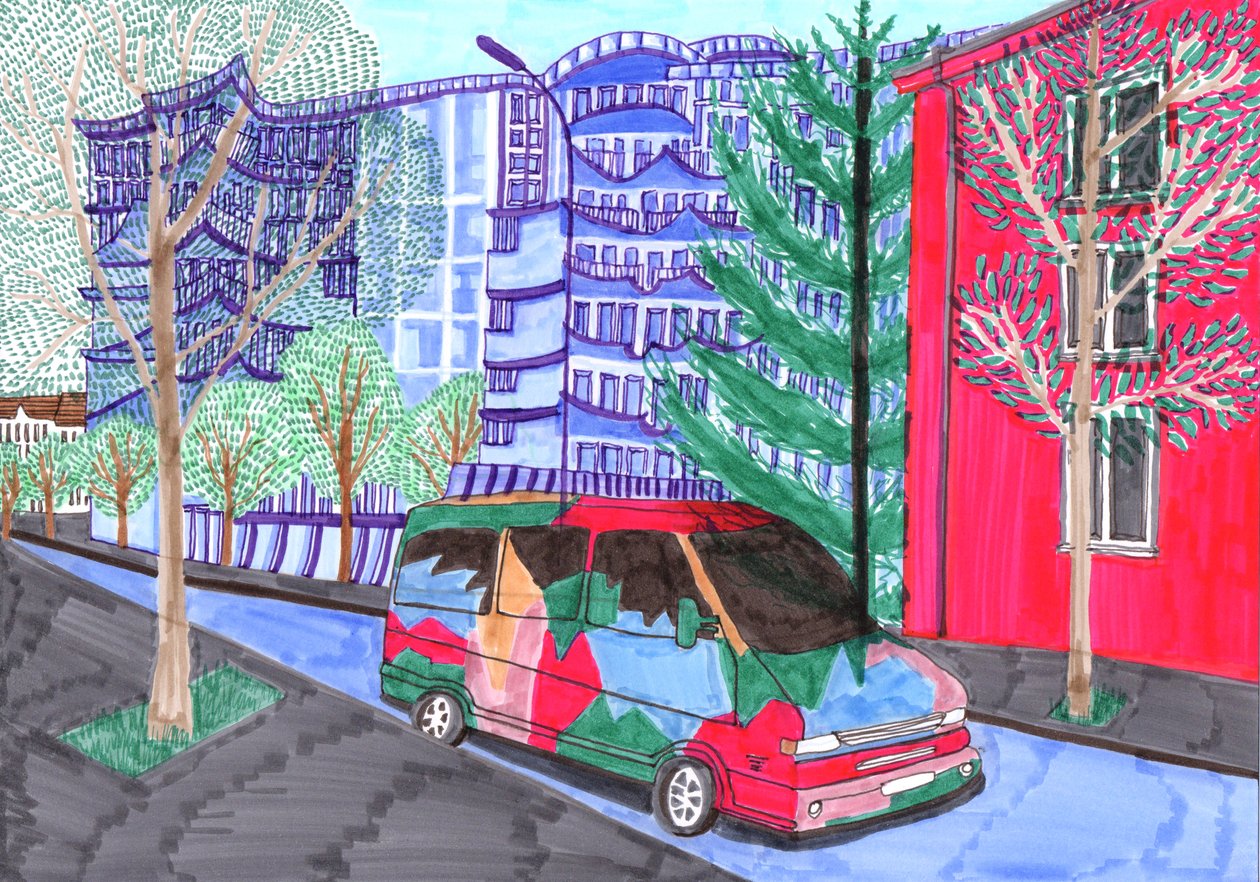 Koloniestraße，婚礼，2017（毛笔）。 作者 夏洛特奥尔