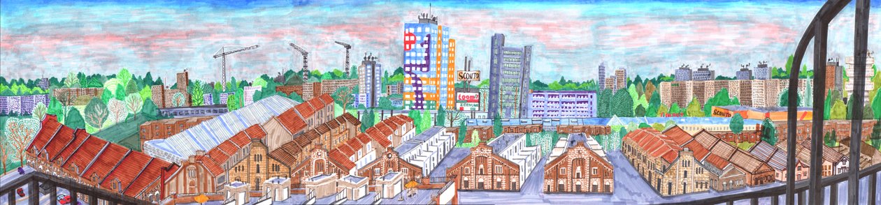 Storkower straße, 2017 (画笔) 作者 夏洛特奥尔