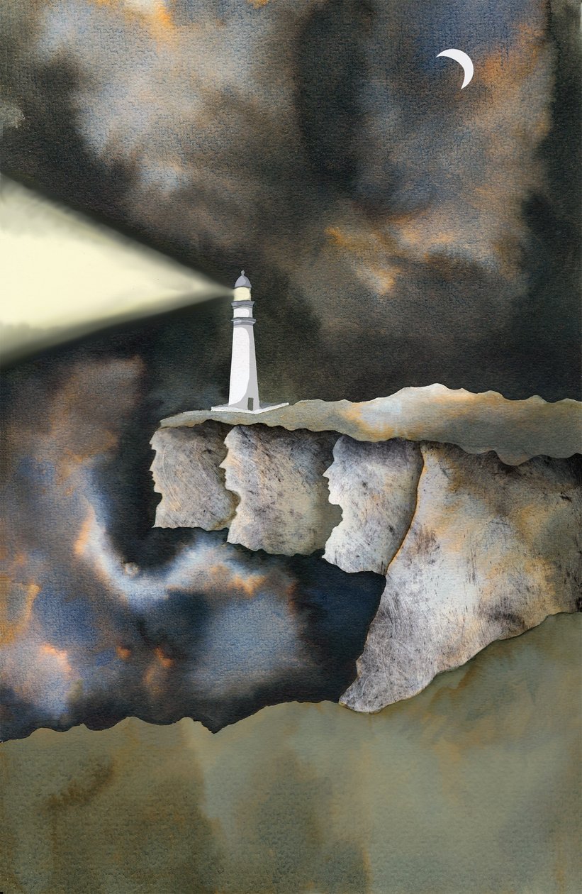 灯塔, 2013 (水墨和数字) 作者 夏洛特奥尔
