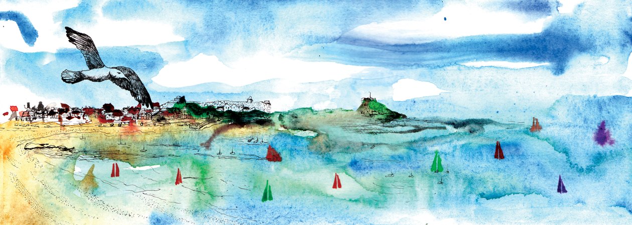海鸥的故事》，2020年（水彩和钢笔）。 作者 夏洛特奥尔