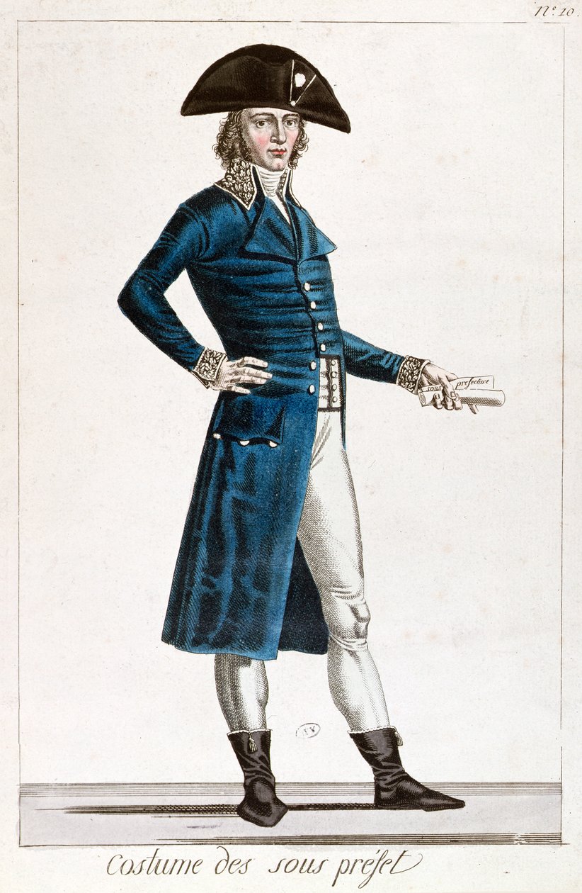 法国第一共和国领事馆（1799-1804）期间不完整的服装，c.1800 作者 查塔尼埃
