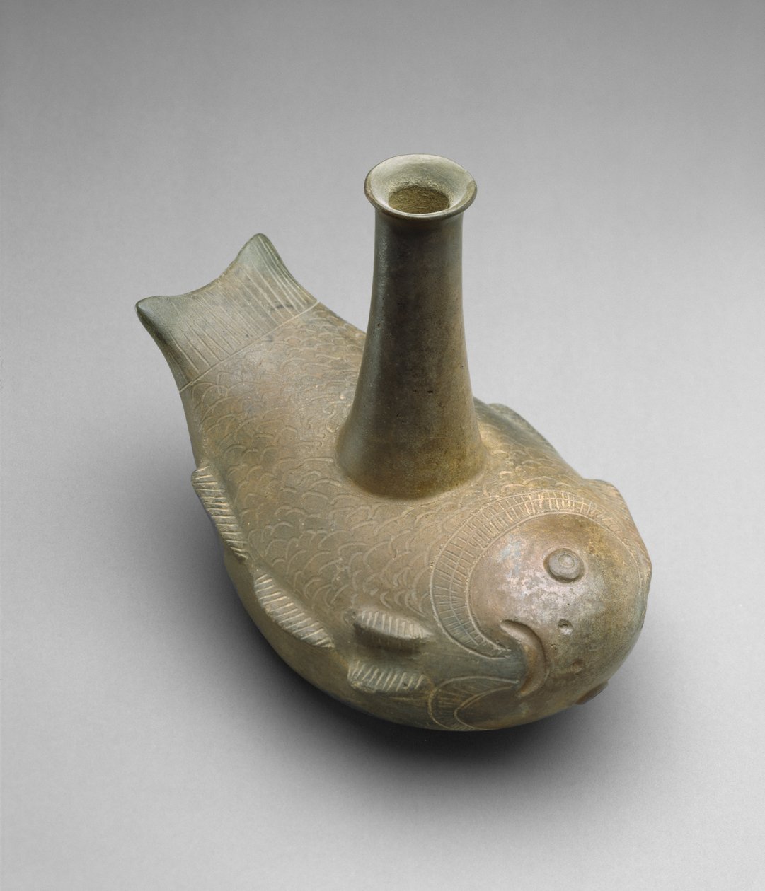 公元前450  -  200年的鱼船（切割的陶器） 作者 查文查文