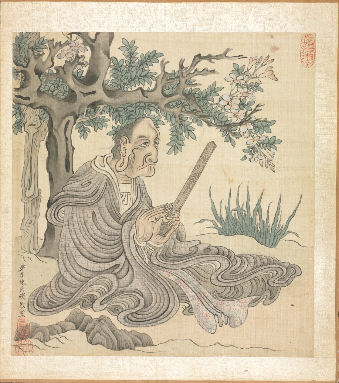 古代大师的画作：罗汉[观秀之后] 作者 陈洪寿