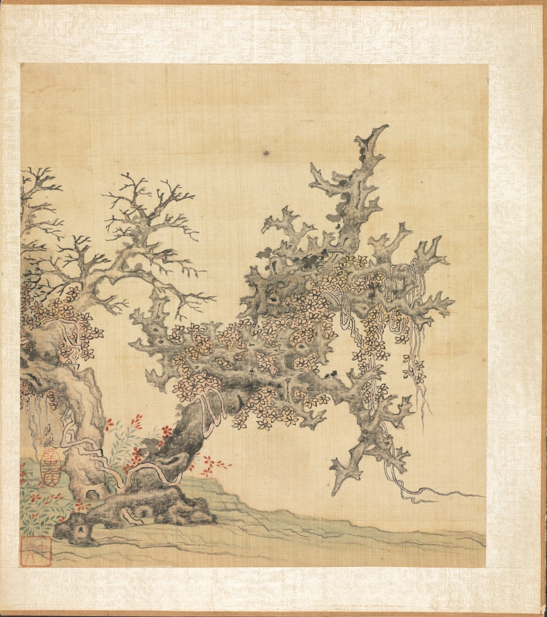 古代大师的画作一棵古树 作者 陈洪寿