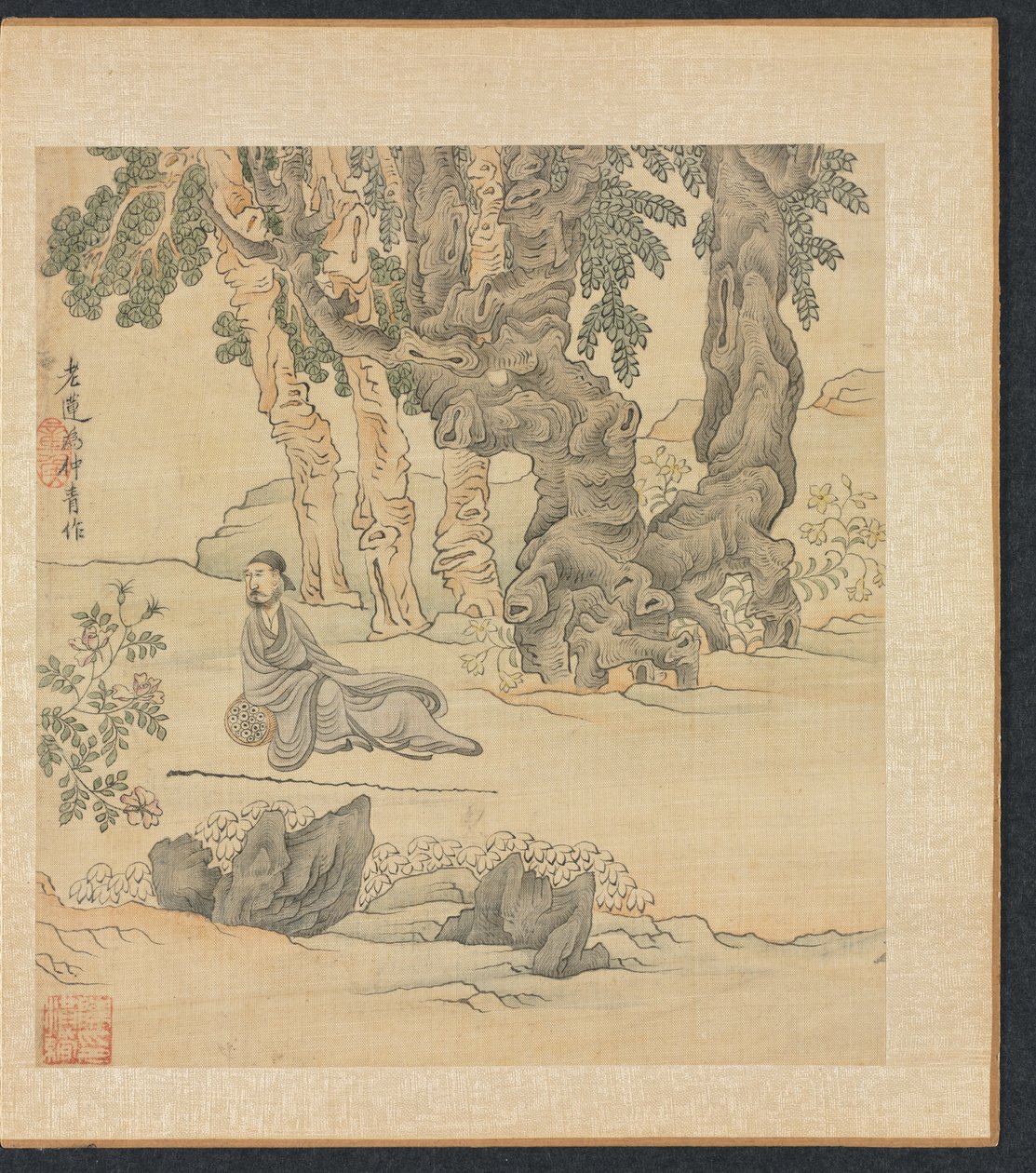 古代大师的画作：山水画中的仲卿像 作者 陈洪寿