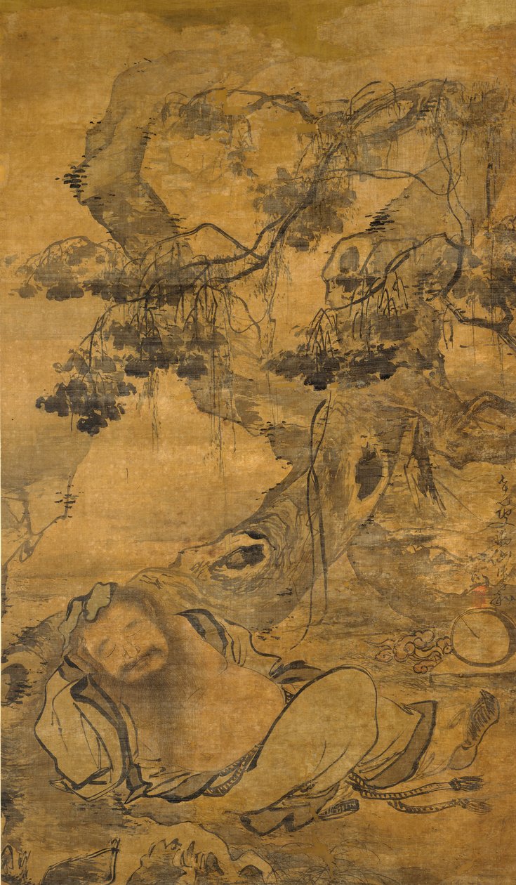 古树下的醉仙人，16世纪初。 作者 陈子和
