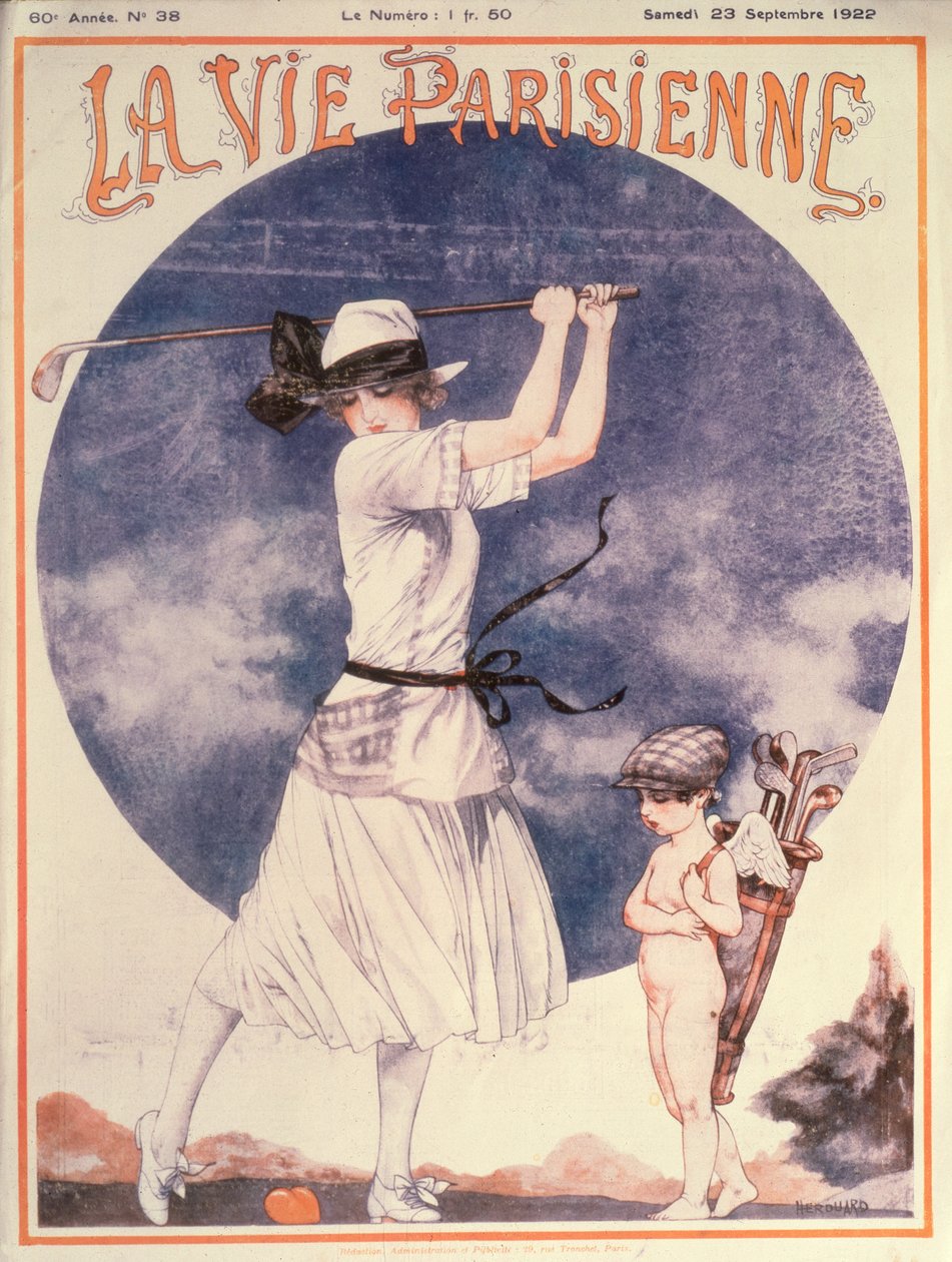 La Vie Parisienne》封面：女子高尔夫球手 作者 谢里·埃鲁阿德