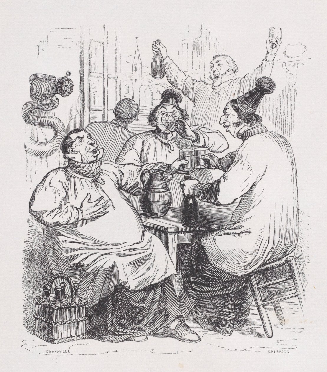 教区歌手》选自《贝朗热全集》，1836年。 作者 樱桃