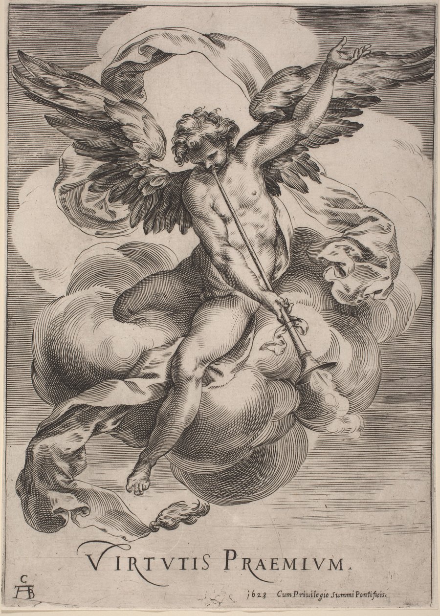 一个寓言式的人物：Virtutis Praemium, 1628年。 作者 凯鲁比诺·阿尔贝蒂
