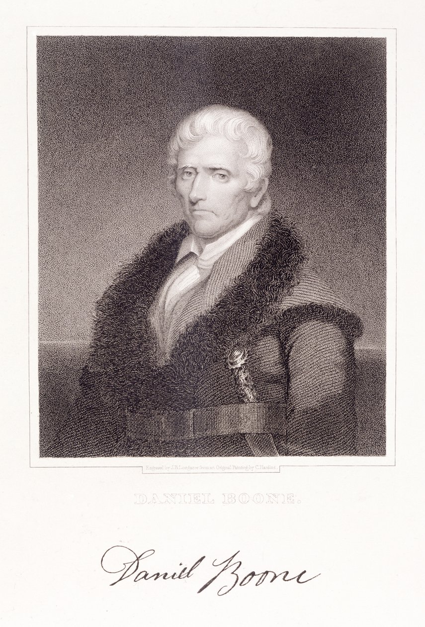 Daniel Boone（1736-1813）由James Barton Longacre（1794-1869）刻 作者 切斯特·哈丁（Chester Harding）