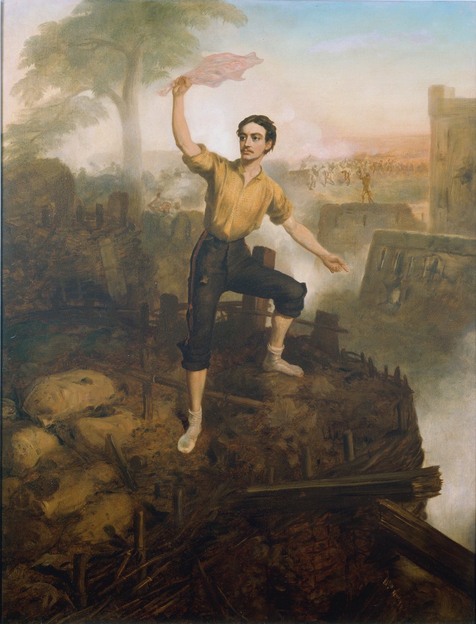 中尉Thomas Adair Butler（1836-1901）于1858年3月9日在印度叛变期间在勒克瑙收获维多利亚十字勋章，1860年 作者 骑士路易斯·威廉·迪桑格斯