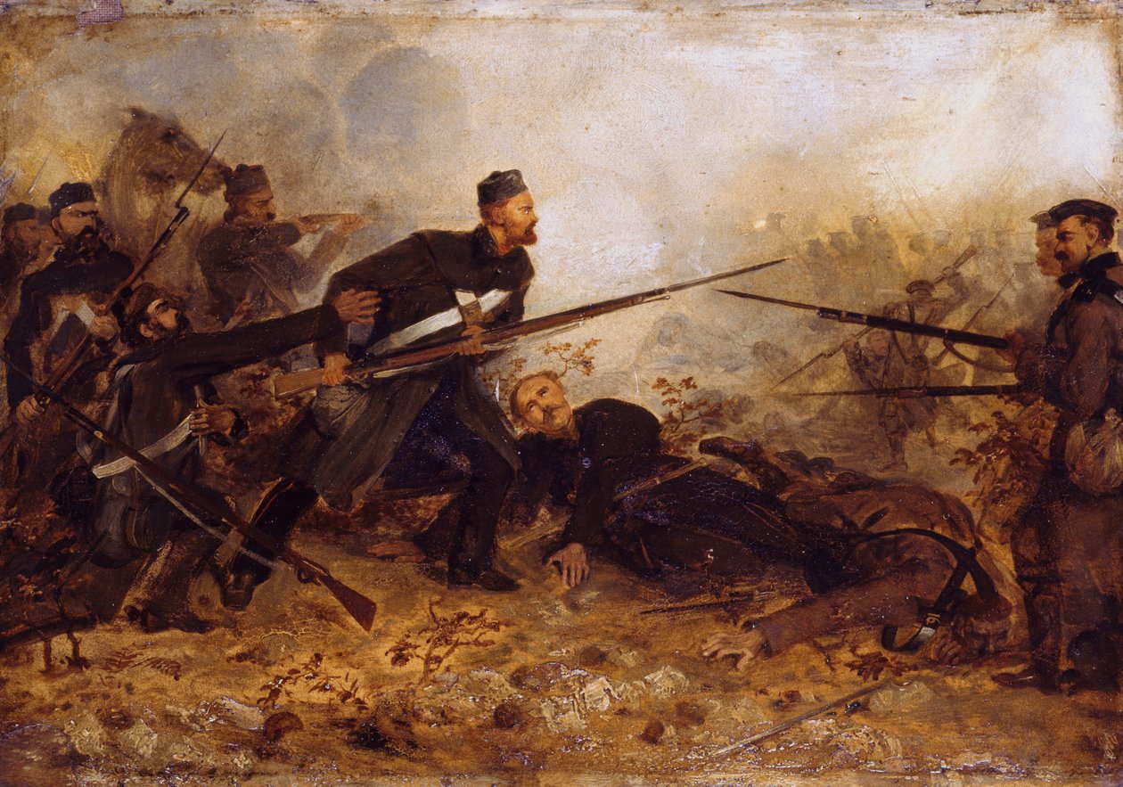 私人约翰麦克德蒙德（1832-68）于1854年11月5日在英格尔曼战役，1860年 作者 骑士路易斯·威廉·迪桑格斯