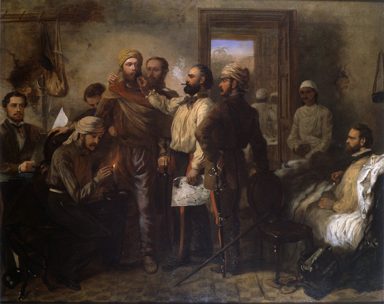 托马斯·亨利·卡瓦纳（Thomas Henry Kavanagh）（1821-82）在1857年11月9日勒克瑙（Lucknow）围攻的印度兵变期间伪装成当地人，1860年，1860年 作者 骑士路易斯·威廉·迪桑格斯