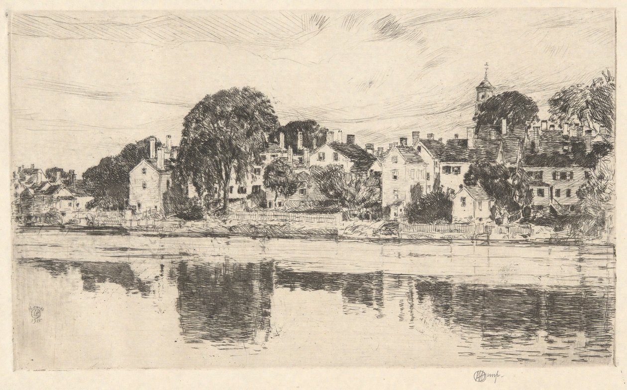 烟囱，朴茨茅斯，1915 年 作者 柴尔德哈桑