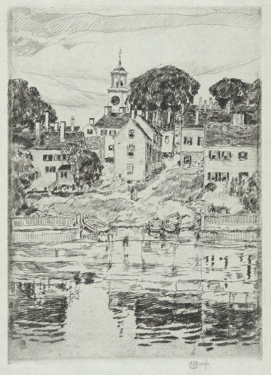 教堂塔楼，朴茨茅斯，1921 年 作者 柴尔德哈桑