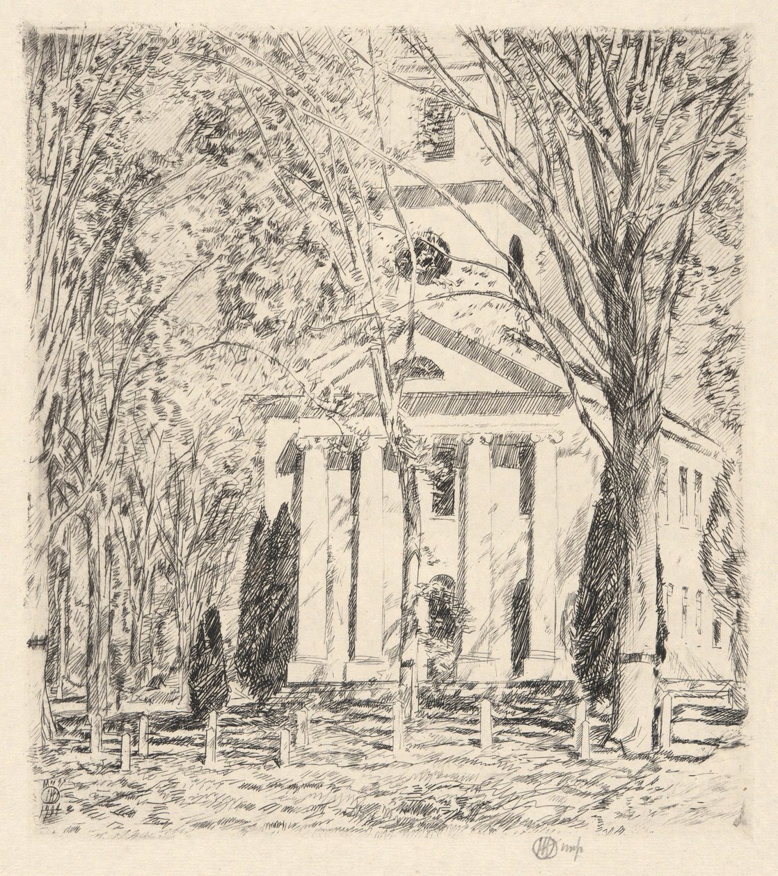 老莱姆教堂，1924 年 作者 柴尔德哈桑