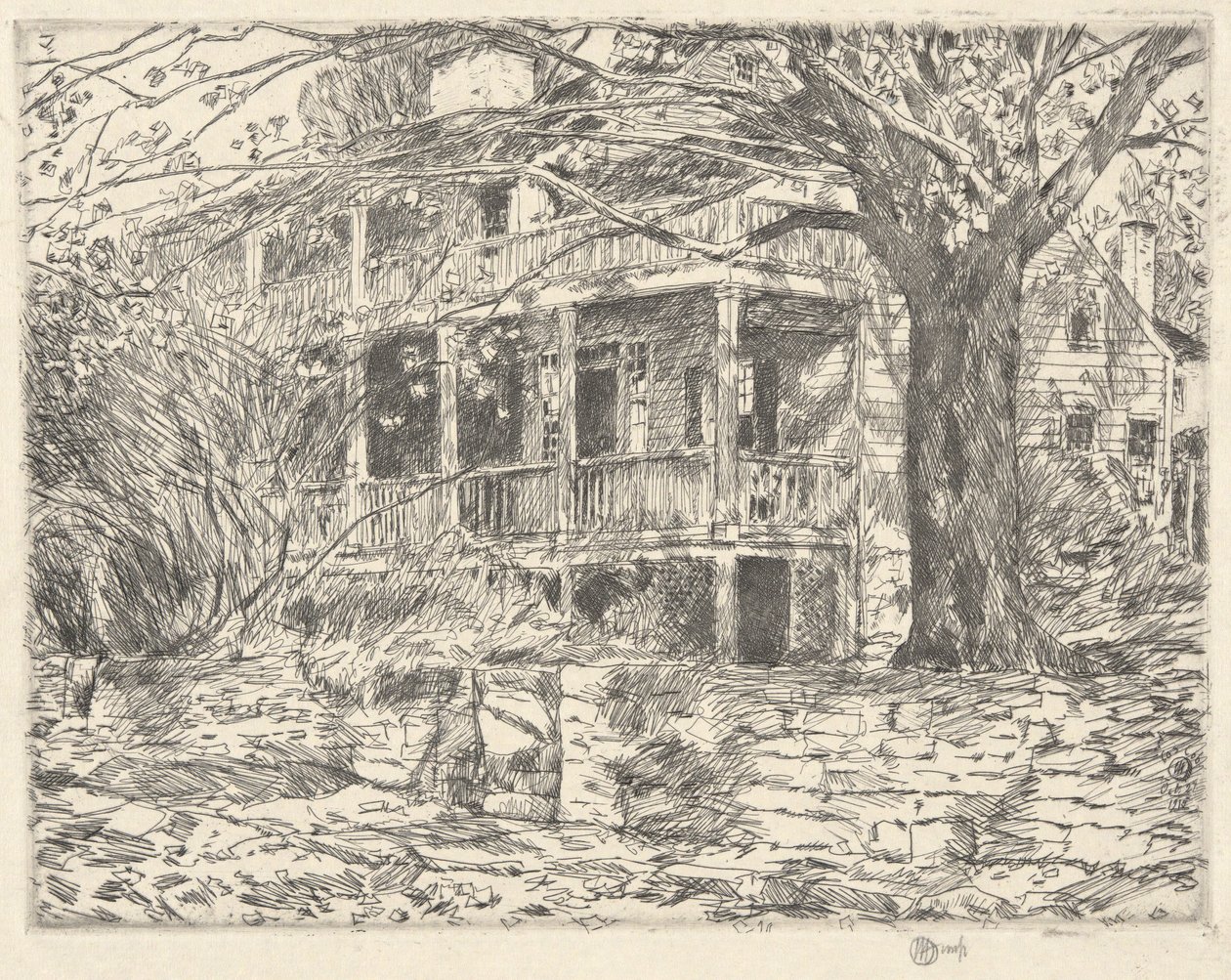 老房子，科斯科布，1915 年 作者 柴尔德哈桑