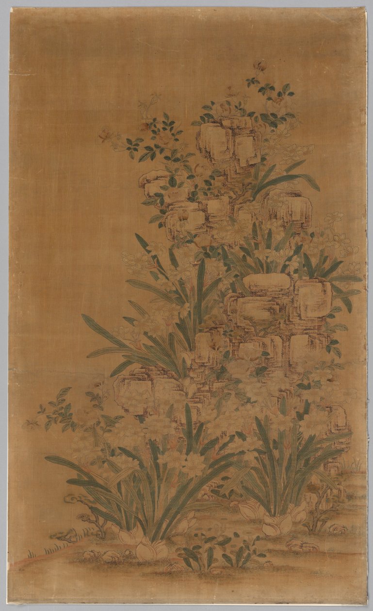 Kesi 小组：岩石与水仙 作者 中国，清朝