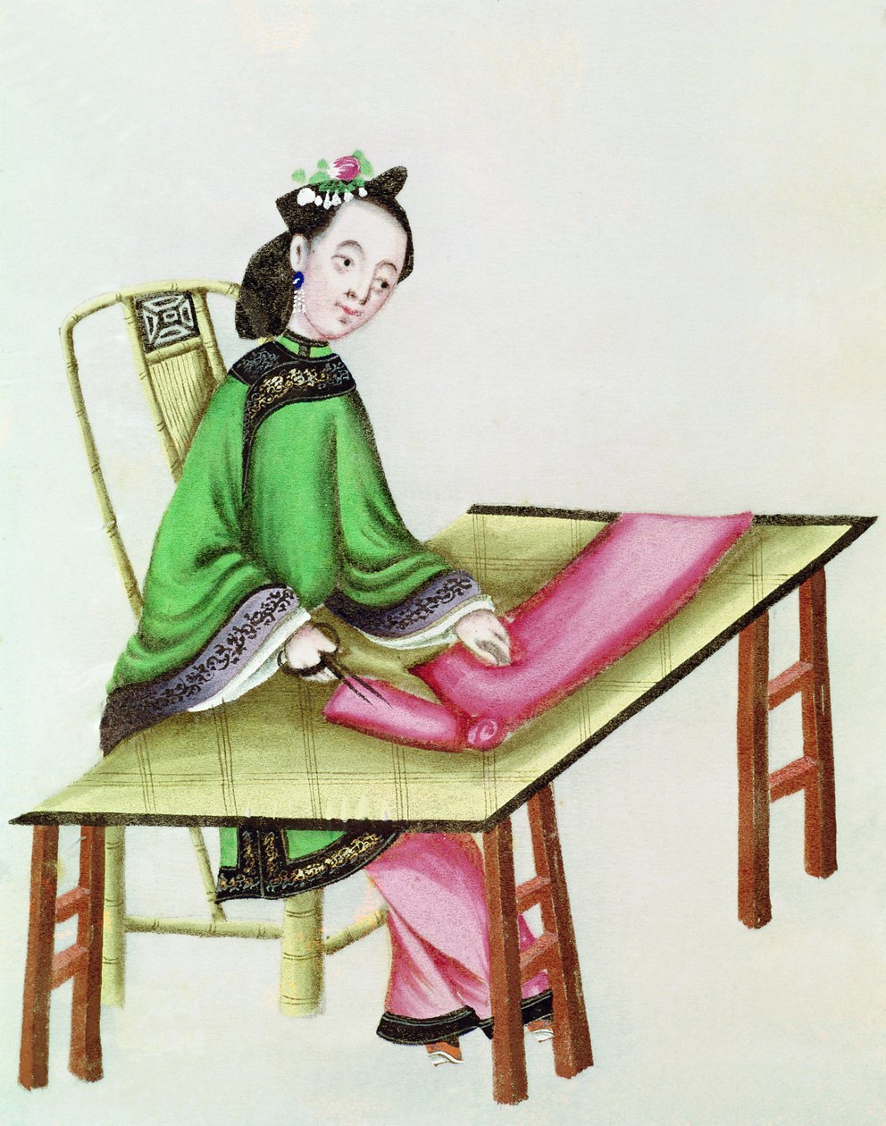 干隆时期的中国女人剪布（1736-96） 作者 中文学校
