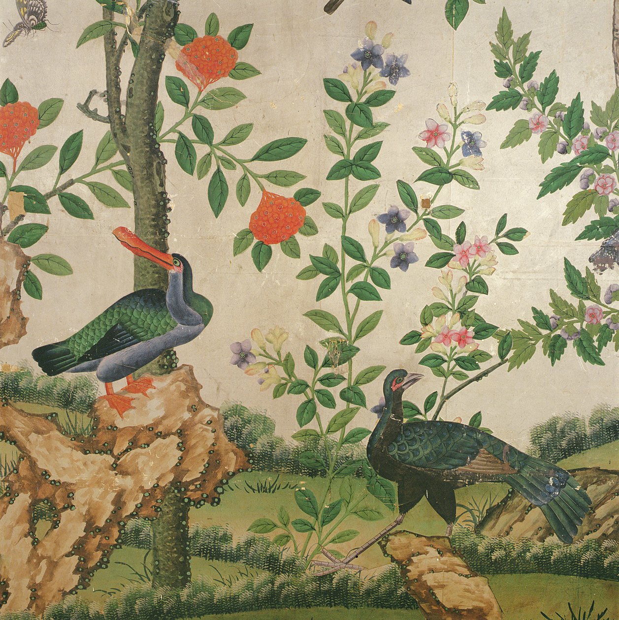 鸟壁纸，1840年 作者 中文学校