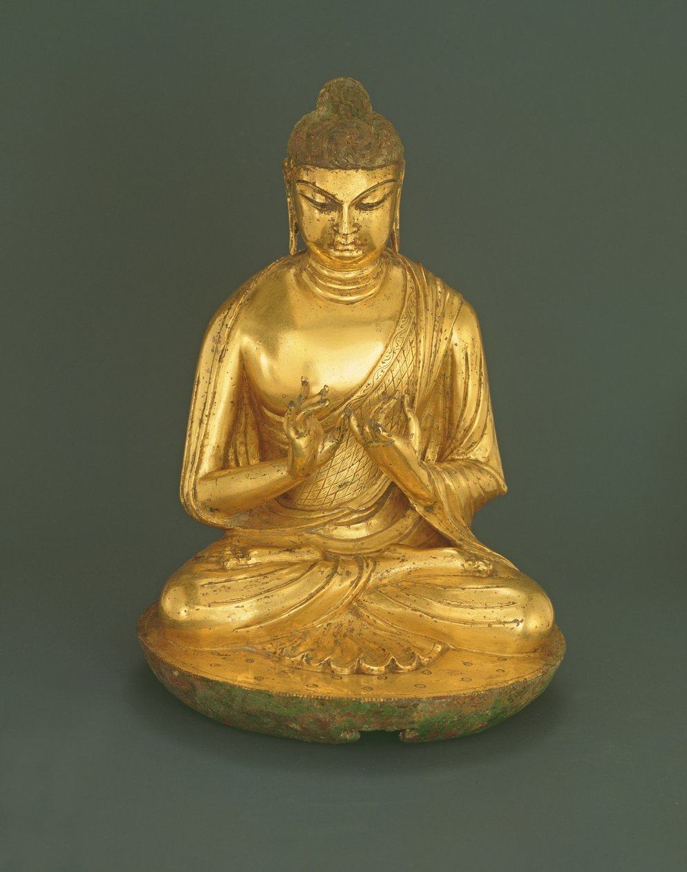 佛陀Vairocana（达里），唐朝（618-907），8世纪初（镀金含铅青铜） 作者 中文学校