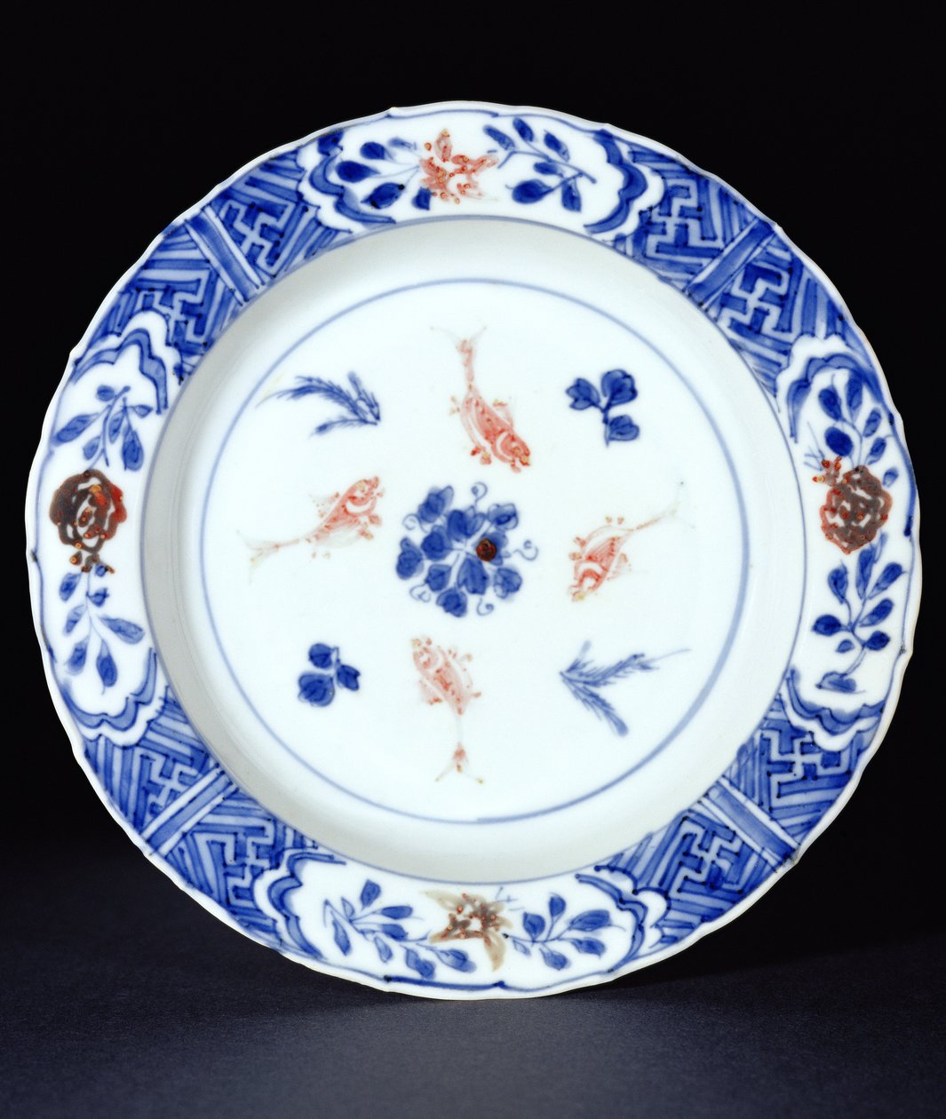 釉下蓝色饰以铜红色，晚明，c.1630（瓷器） 作者 中文学校