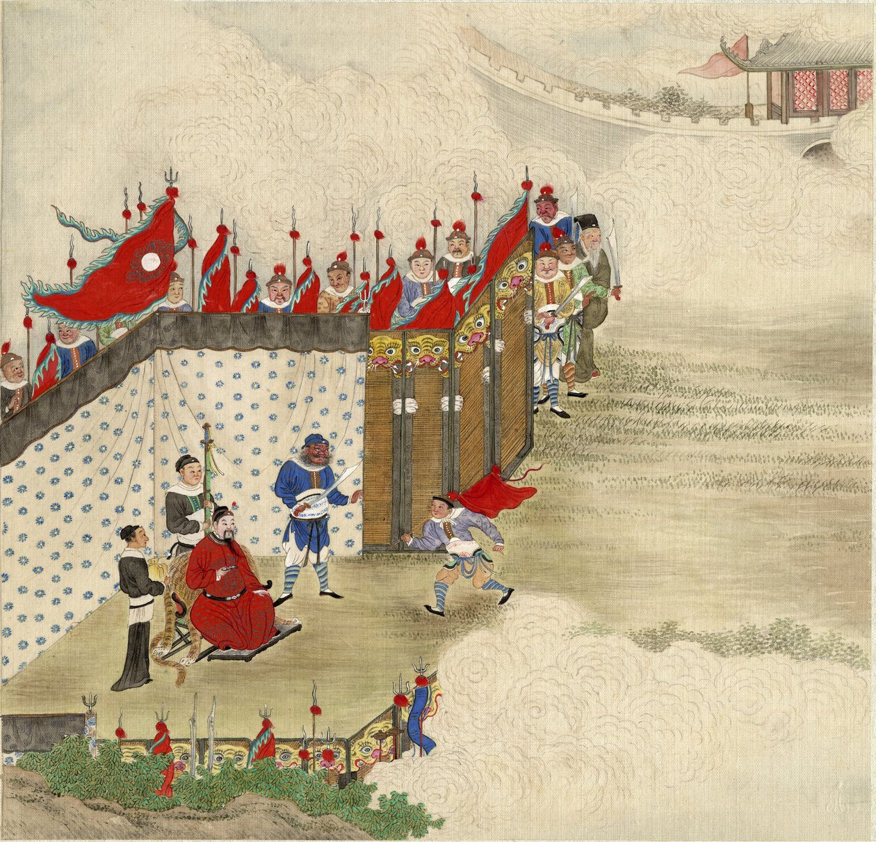 中国王子接受信使，约1820年 作者 中国大师
