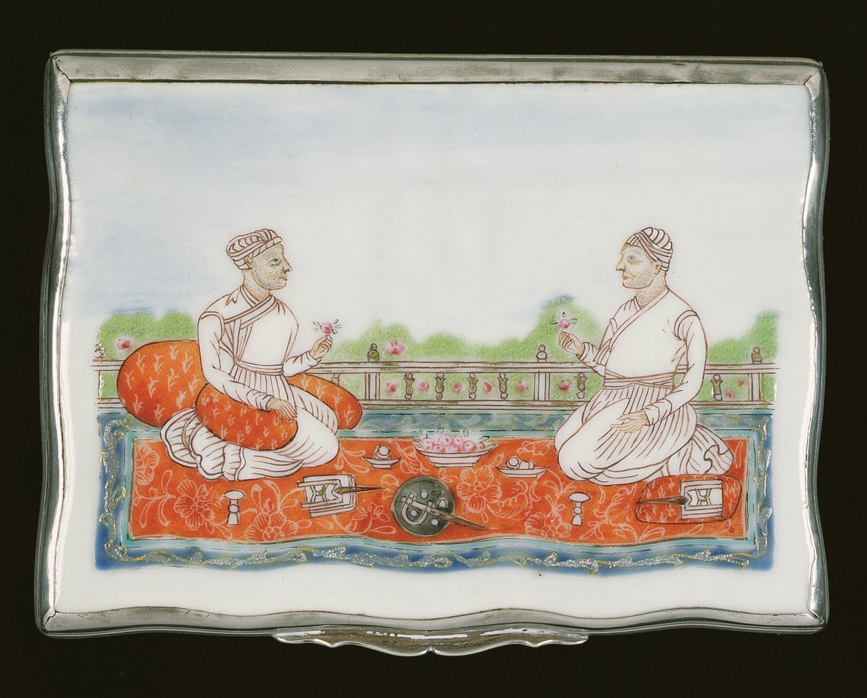干隆时期的莫卧儿鼻烟盒（1736-95）c.1760（瓷器）（另见314539） 作者 中文学校