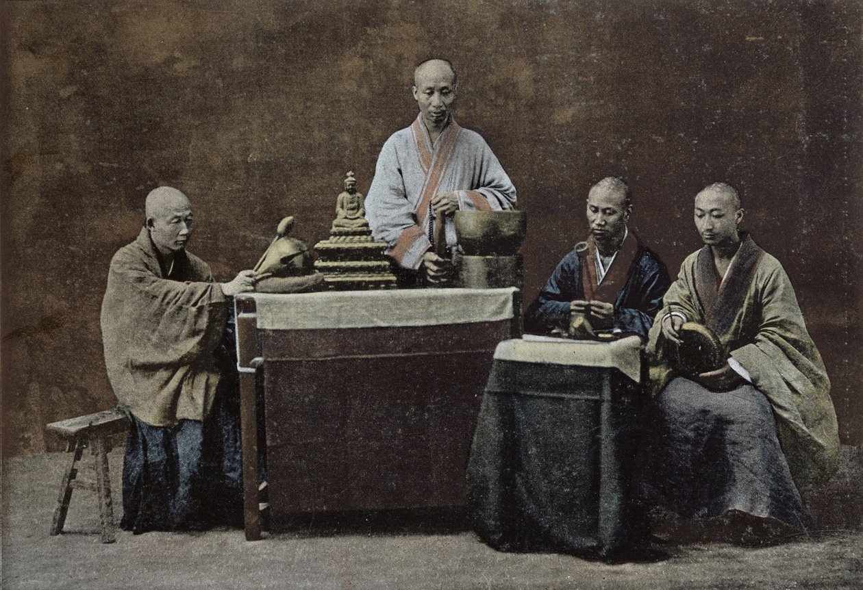 一群中国人的bon;声;由Gilot雕刻和印刷; 1896年由中国学校，（19世纪） 作者 中文学校